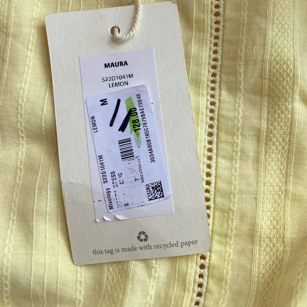 Shabby Chic Maura Dress yellow size M NWT - Picture 10 of 15